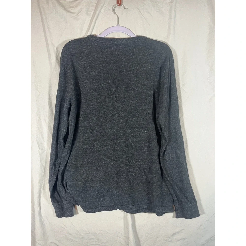 Polo Ralph Lauren Mens Long Sleeve Crew Neck T Shirt Dark Gray Heathered Size M‎